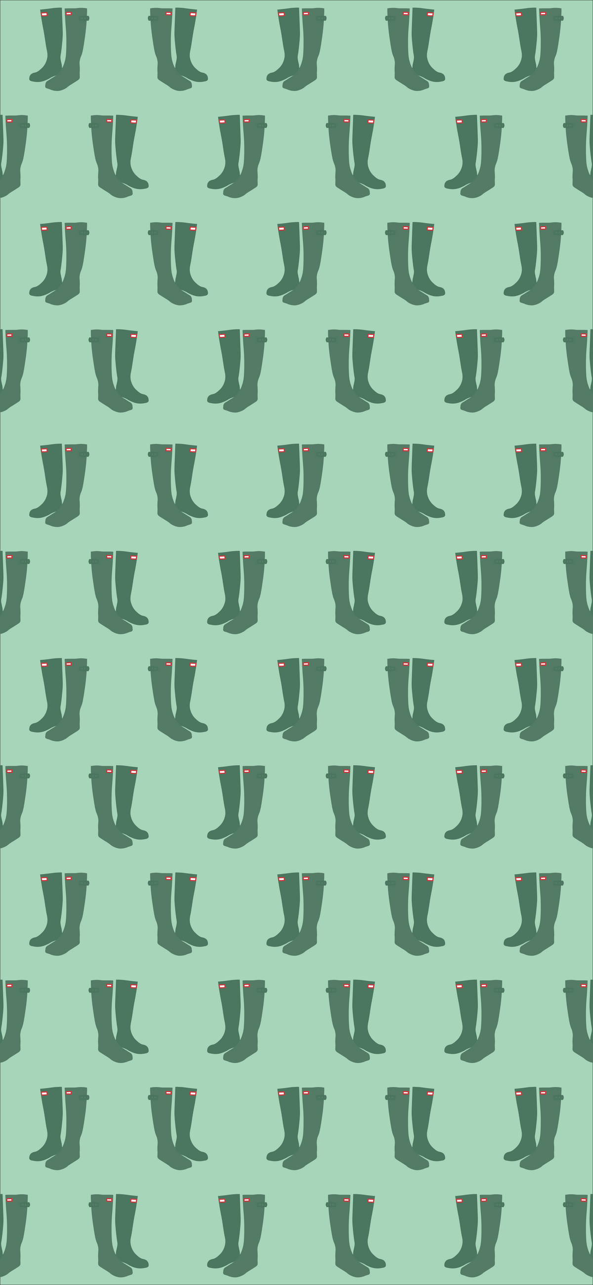Phone wallpaper graphic illustrations of dark green Hunter gumboots on a pale green background.
